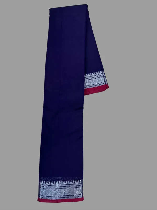 Narayanpet_Cotton_Saree_with_Silver_Zari_Border_&_Checked_Pallu