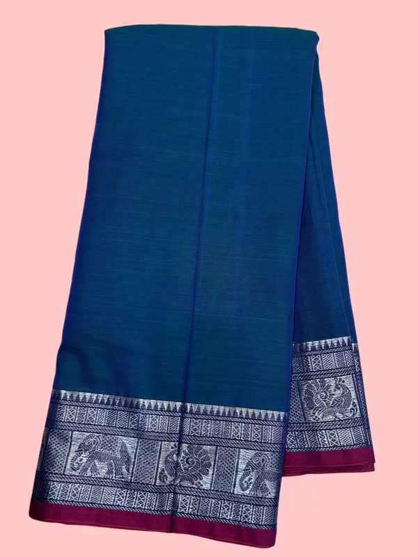 Rama_Green_Naraynpet_Silver_Zari_With_Elephants_&_Peocock_Saree_For_Women