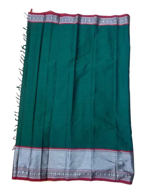 Green_Big_Silver_Bordered_Narayanpet_Cotton_Saree_For_Women