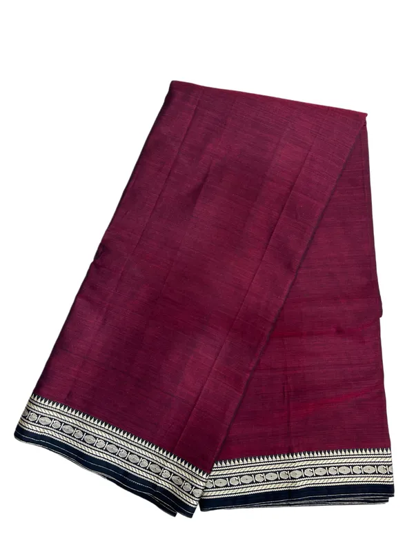 Rudrakshi_border_Pure_Narayanpet__cotton__saree_100%
