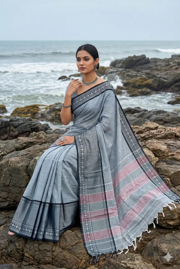 Silver_zari_Pure_Narayanpet__cotton__saree_100%
