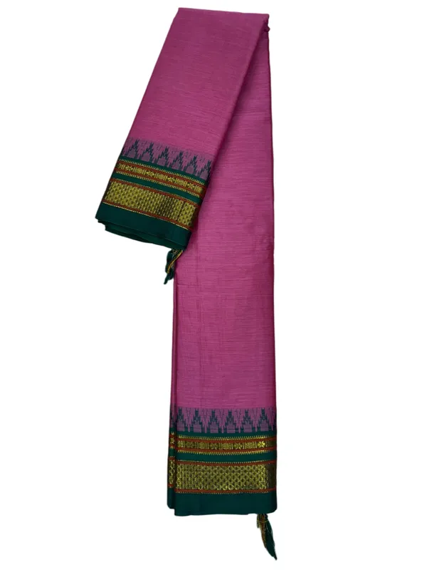 Temple_Border_Narayanpet_Cotton_Saree_with_Running_Blouse_(6.20m)_|_Traditional_Handloom_Style_|_Lightweight_Daily_Wear_Saree