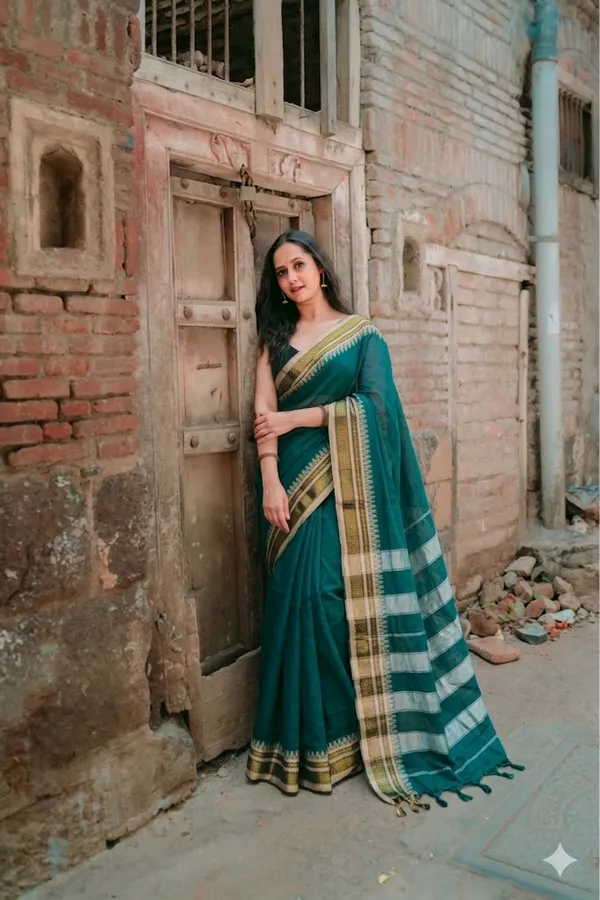 Temple_Border_Pure_Cotton_Handloom_Narayanpet_Saree_with_Traditional_Contrast_Pallu_|_6.20_m_Length_Including_Running_Blouse_Piece_|_Lightweight_Soft_Cotton_Ethnic_Saree_for_Women