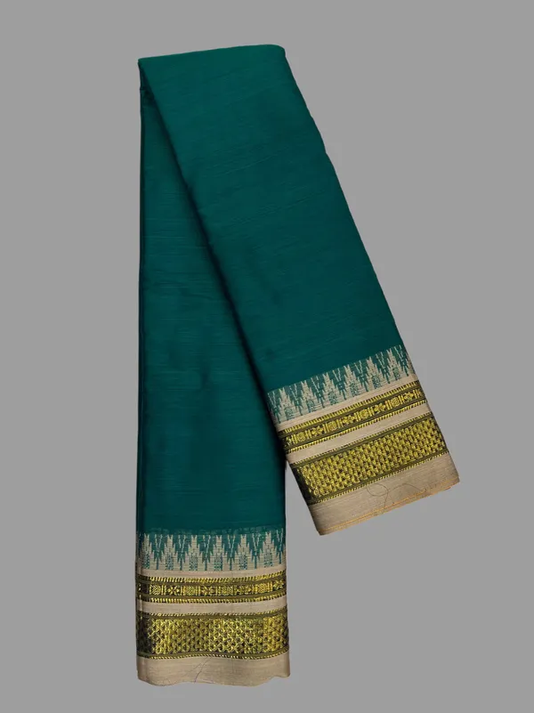 Temple_Border_Pure_Cotton_Handloom_Narayanpet_Saree_with_Traditional_Contrast_Pallu_|_6.20_m_Length_Including_Running_Blouse_Piece_|_Lightweight_Soft_Cotton_Ethnic_Saree_for_Women