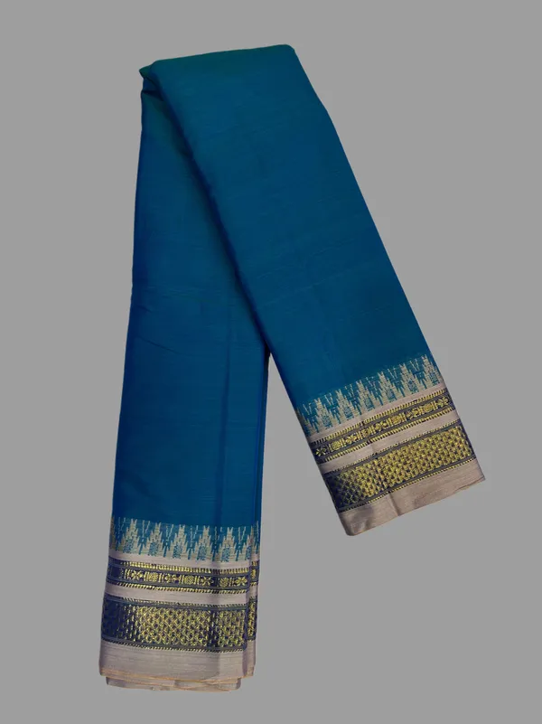 Temple_Border_Pure_Cotton_Handloom_Narayanpet_Saree_with_Traditional_Contrast_Pallu_|_6.20_m_Length_Including_Running_Blouse_Piece_|_Lightweight_Soft_Cotton_Ethnic_Saree_for_Women