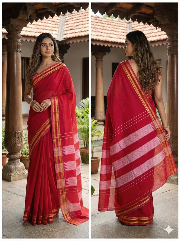 Ilkal_Red_top_pallu_saree