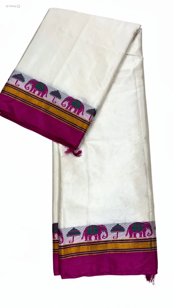 Kerala_famous_elephant__border_white__saree