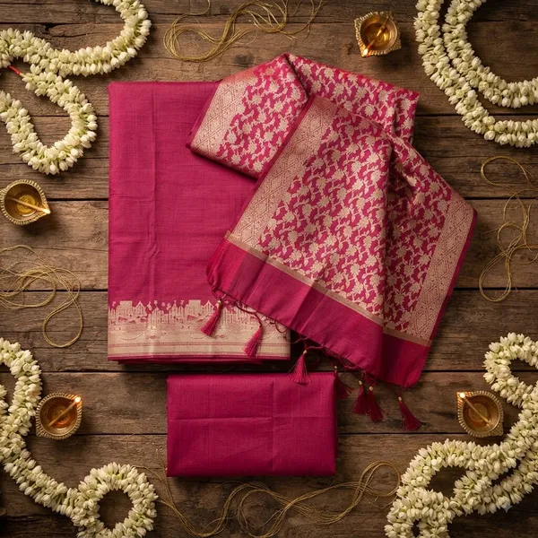 Magenta_Banarasi_Unstitched_Suit_Fabric_|_Cotton_Silk_Dress_Material_with_Zari_Weaving