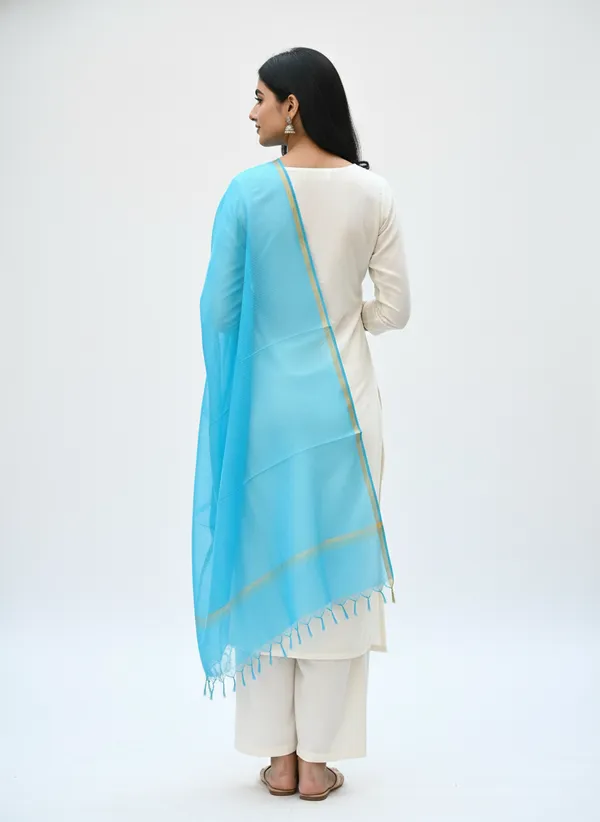 Light_Blue_Banarasi_Moonga_Check_Dupatta_For_Women