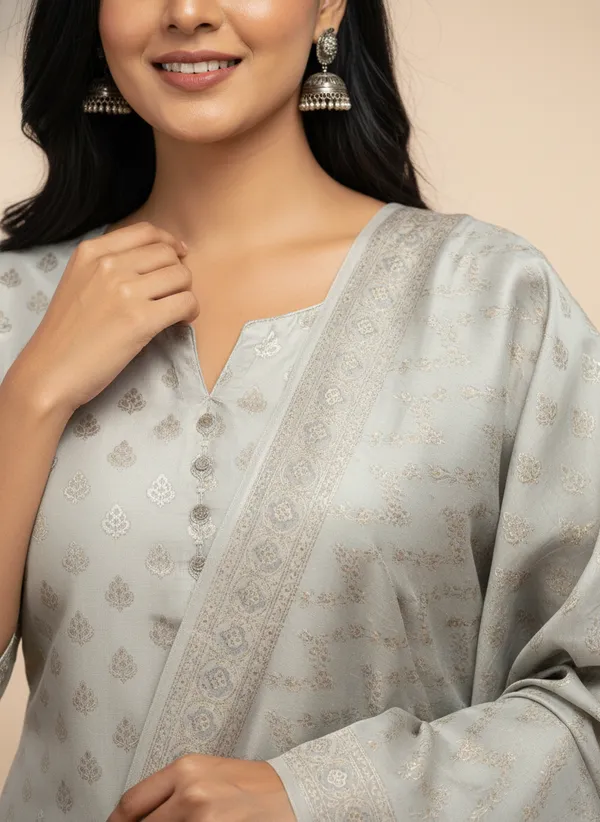 Grey_Banarasi_Mashru_Silk_Unstitched_Suit_Set_with_Dupatta_|_Womens_Festive_Ethnic_Wear