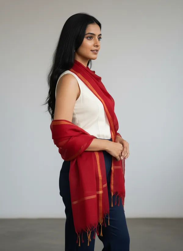 Maroon_Banarasi_Plain_Dupatta_with_Zari_Border_for_Women_|_Lightweight_Traditional_Ethnic_Dupatta