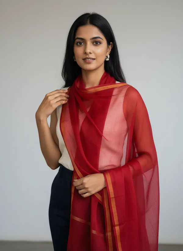 Maroon_Banarasi_Plain_Dupatta_with_Zari_Border_for_Women_|_Lightweight_Traditional_Ethnic_Dupatta
