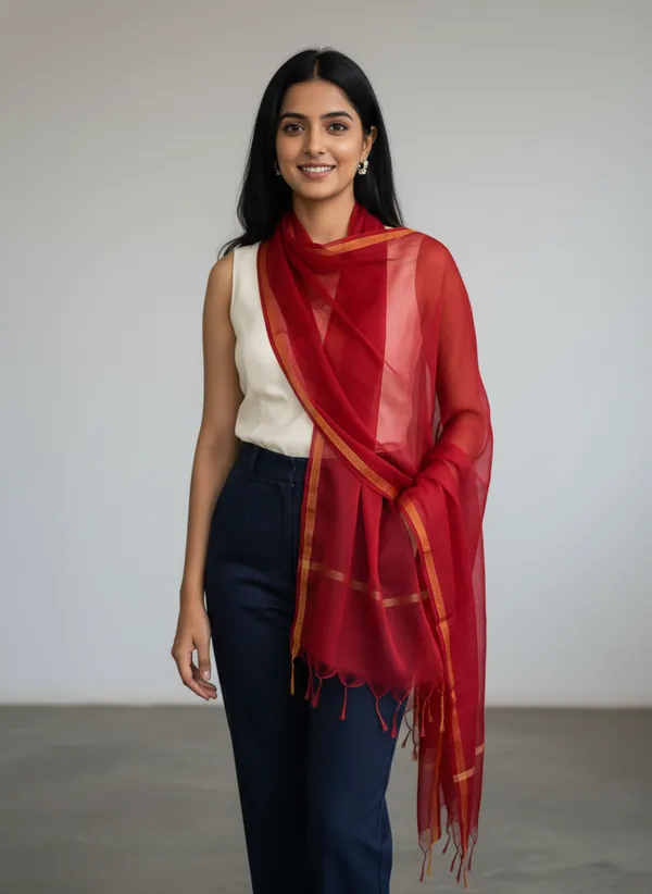 Maroon_Banarasi_Plain_Dupatta_with_Zari_Border_for_Women_|_Lightweight_Traditional_Ethnic_Dupatta