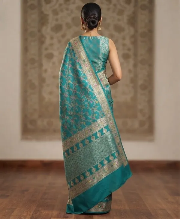 Sea_Green_Banarasi_Meena_Work_Silk_Saree_with_Heavy_Aachal