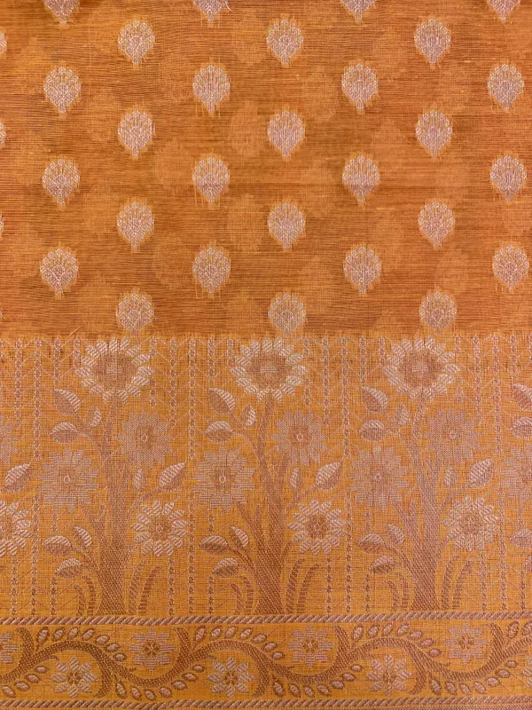 Mustard_Yellow_Banarasi_Cotton_Silk_Unstitched_Suit_Fabric_For_Women