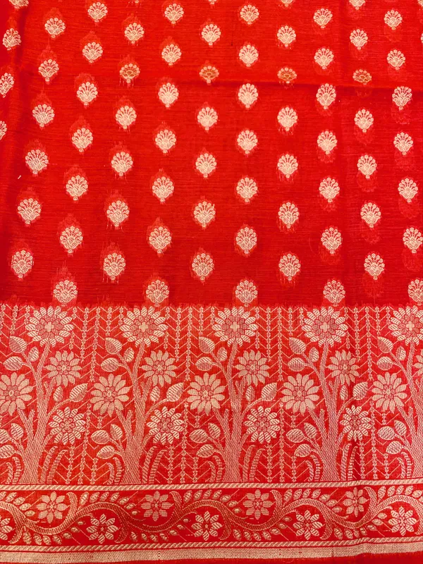 Red_Banarasi_Cotton_Silk_Unstitched_Suit_Fabric_For_Women