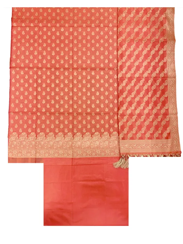 Red_Banarasi_Cotton_Silk_Unstitched_Suit_Fabric_For_Women