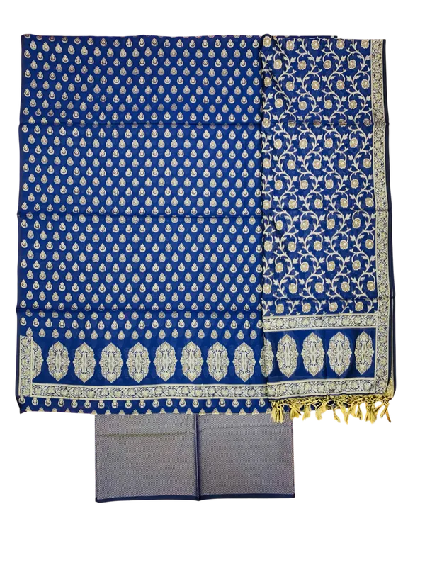 Blue_Banarasi_Cotton_Thread_Work_Unstitched_Suit_Fabric_with_Dupatta_For_Women