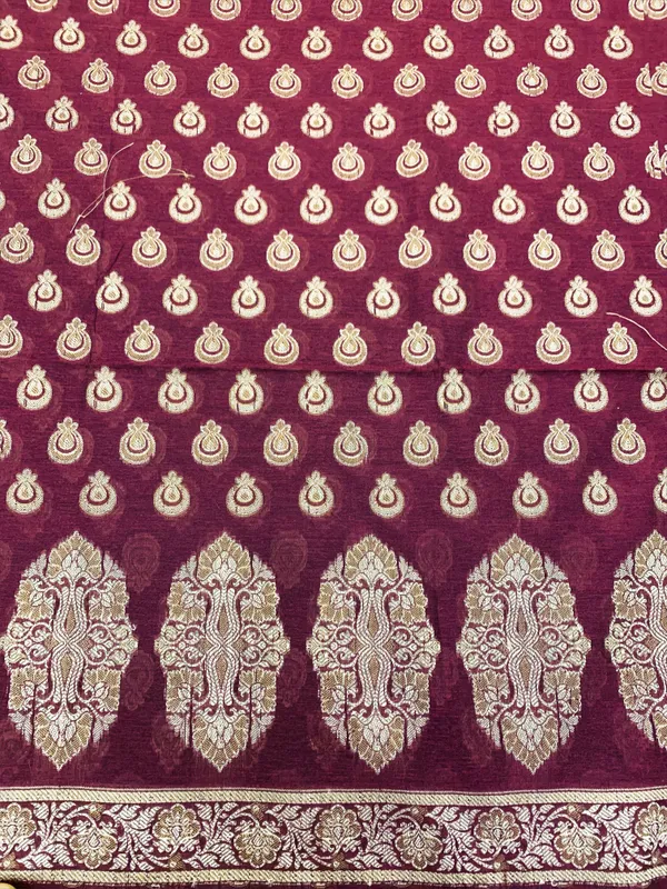 Maroon_Banarasi_Cotton_Thread_Work_Unstitched_Suit_Fabric_with_Dupatta_For_Women