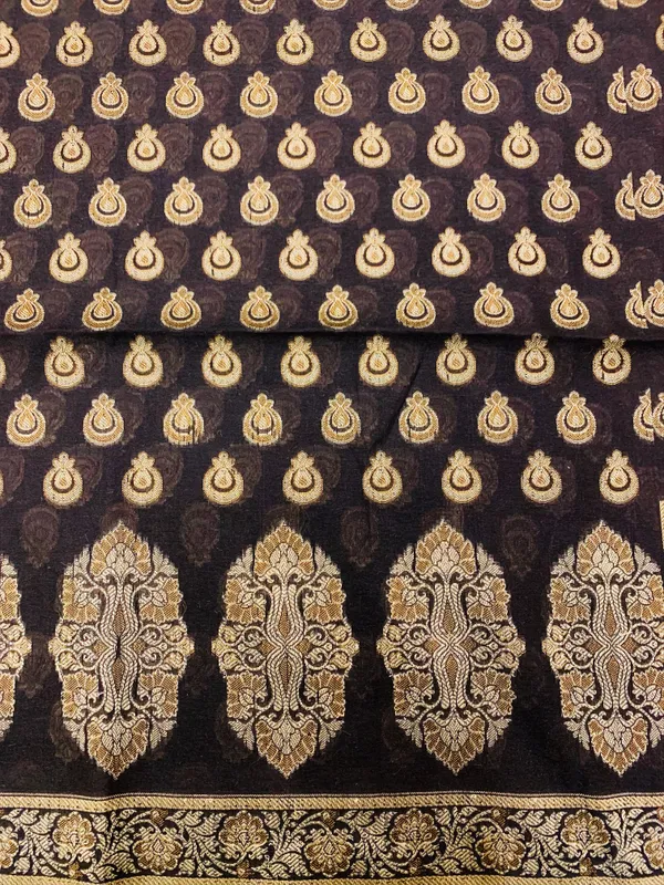 Black_Banarasi_Cotton_Thread_Work_Unstitched_Suit_Fabric_with_Dupatta_For_Women