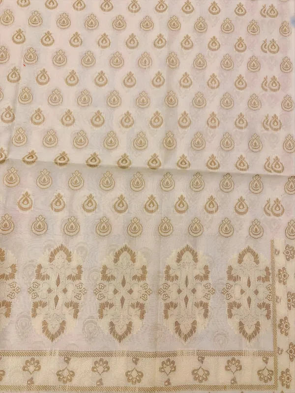 Beige_Banarasi_Cotton_Thread_Work_Unstitched_Suit_Fabric_with_Dupatta_For_Women