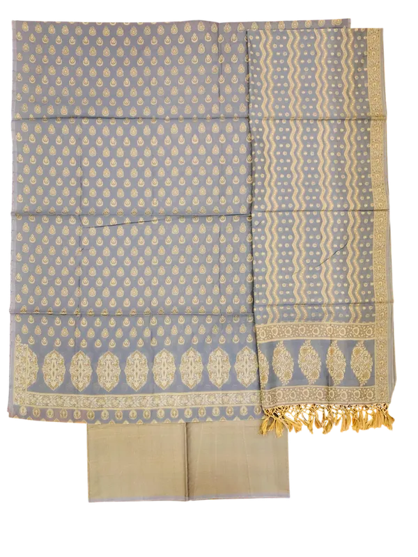 Gray_Banarasi_Cotton_Thread_Work_Unstitched_Suit_Fabric_with_Dupatta_For_Women