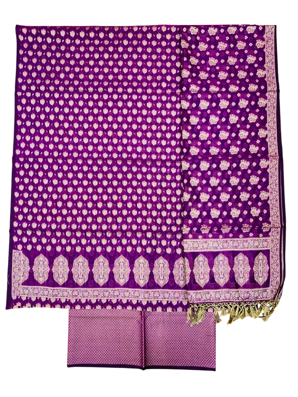 Purple_Banarasi_Cotton_Thread_Work_Unstitched_Suit_Fabric_with_Dupatta_For_Women