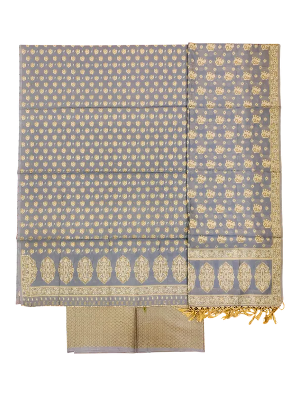 Gray_Banarasi_Cotton_Thread_Work_Unstitched_Suit_Fabric_with_Dupatta_For_Women