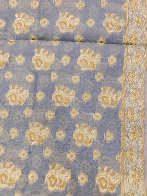 Gray_Banarasi_Cotton_Thread_Work_Unstitched_Suit_Fabric_with_Dupatta_For_Women
