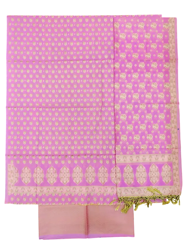 Pink_Banarasi_Cotton_Thread_Work_Unstitched_Suit_Fabric_with_Dupatta_For_Women