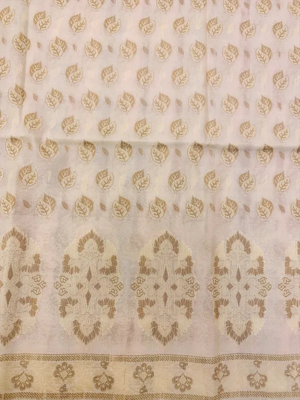 White_Banarasi_Cotton_Thread_Work_Unstitched_Suit_Fabric_with_Dupatta_For_Women