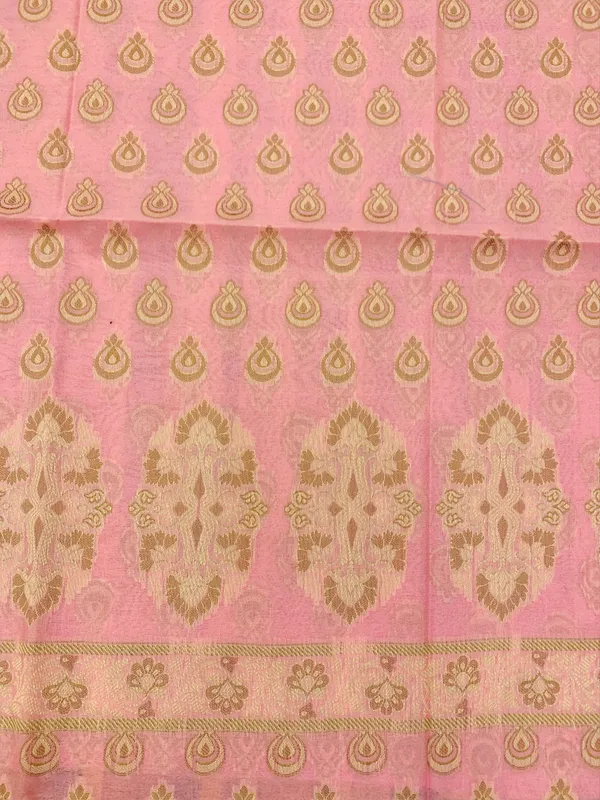 Light_Pink_Banarasi_Cotton_Thread_Work_Unstitched_Suit_Fabric_with_Dupatta_For_Women