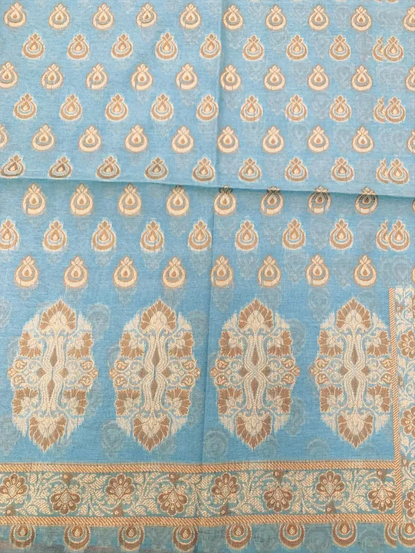 Light_Blue_Banarasi_Cotton_Thread_Work_Unstitched_Suit_Fabric_with_Dupatta_For_Women