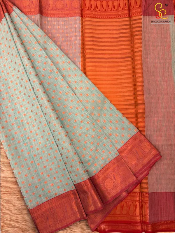 Sea_Green_Banarasi_Linen_Saree_For_Women