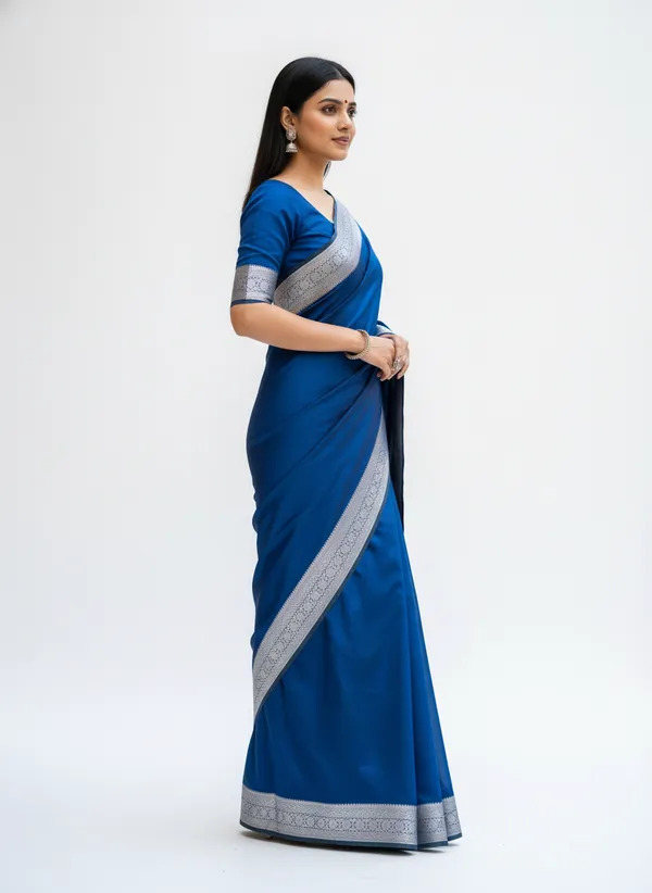 Royal_Blue_Banarasi_Plain_Border_Silk_Saree_with_Heavy_Aachal