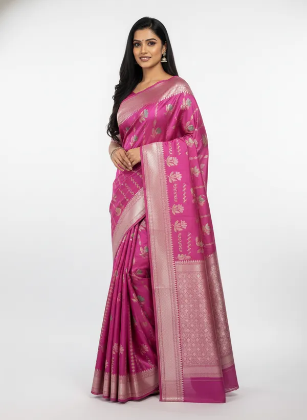 Rani_Pink_Banarasi_Silk_Meena_Work_Zari_Weaved_Saree
