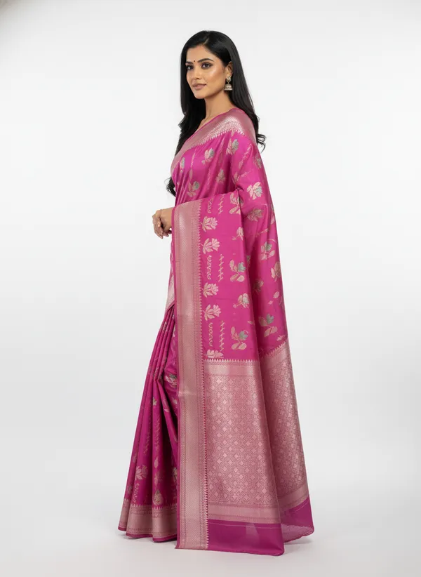 Rani_Pink_Banarasi_Silk_Meena_Work_Zari_Weaved_Saree