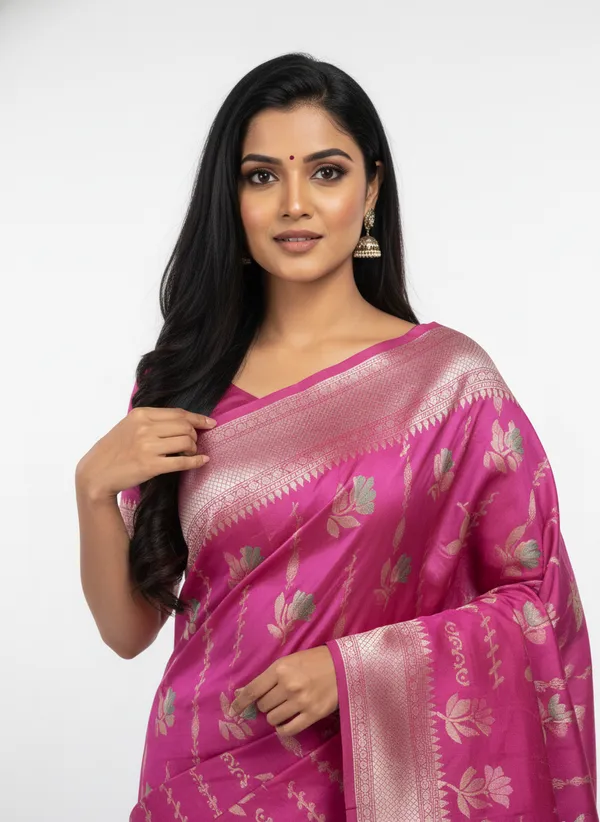 Rani_Pink_Banarasi_Silk_Meena_Work_Zari_Weaved_Saree