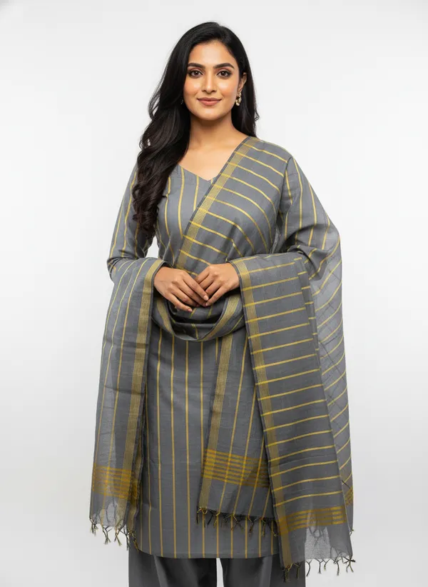 Grey_Banarasi_Cotton_Silk_Unstitched_Suit_Set_with_Dupatta_For_Women