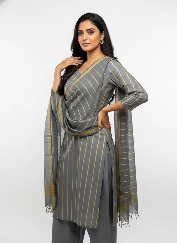 Grey_Banarasi_Cotton_Silk_Unstitched_Suit_Set_with_Dupatta_For_Women