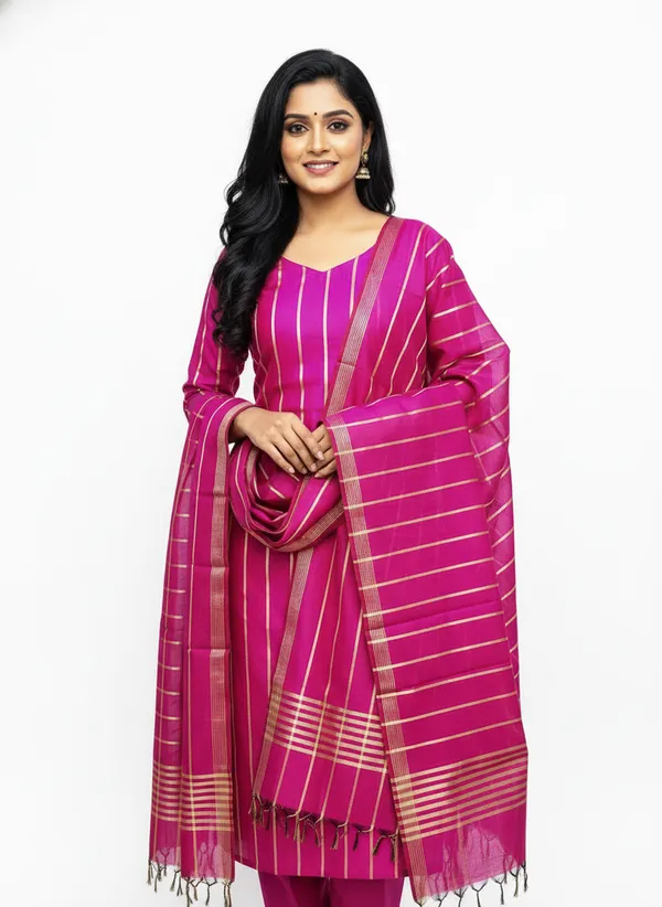 Magenta_Banarasi_Unstitched_Suit_Fabric_|_Cotton_Silk_Dress_Material_with_Zari_Weaving