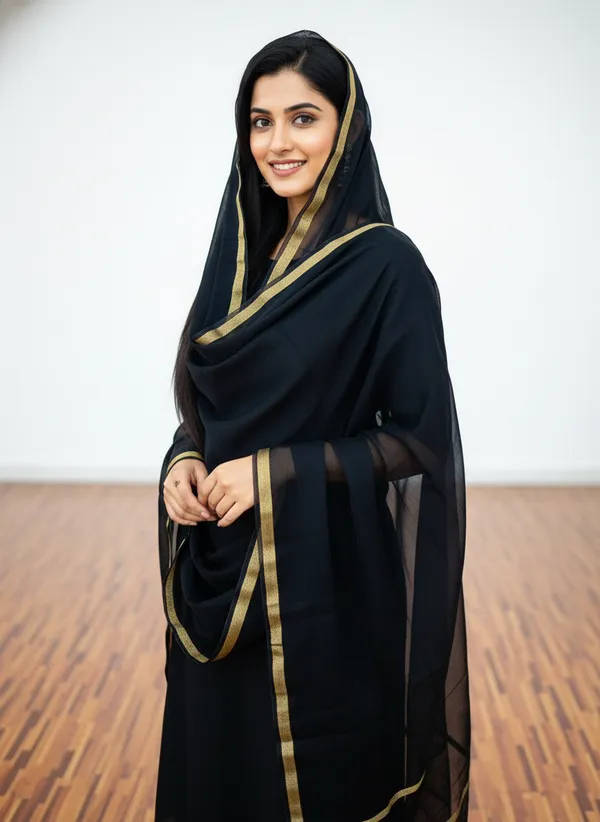 Black_Banarasi_Plain_Dupatta_with_Zari_Border_for_Women_|_Lightweight_Traditional_Ethnic_Dupatta