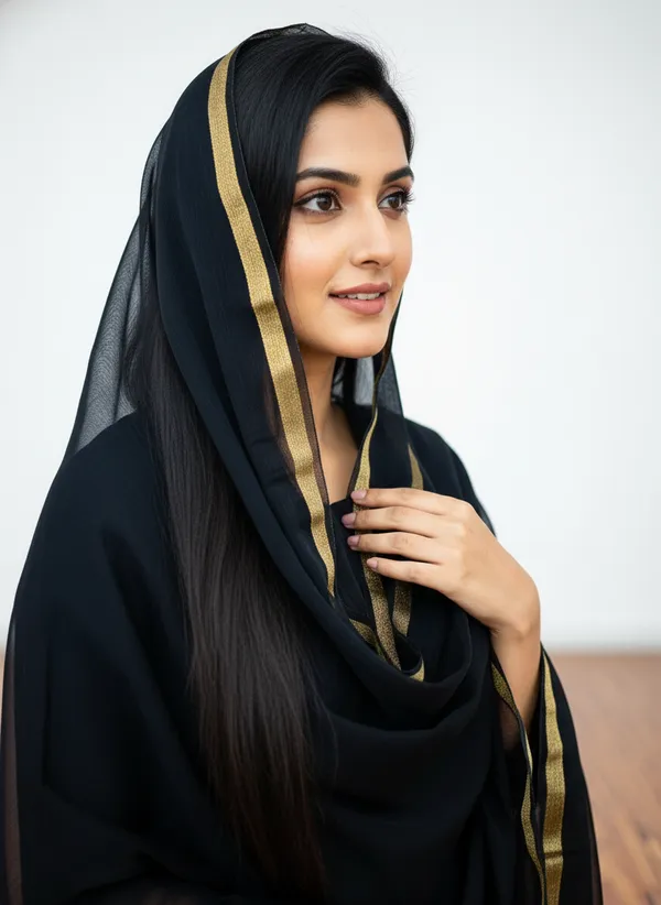 Black_Banarasi_Plain_Dupatta_with_Zari_Border_for_Women_|_Lightweight_Traditional_Ethnic_Dupatta