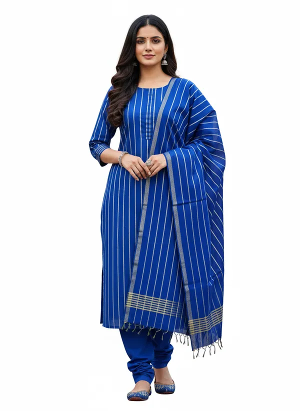 Royal_Blue_Banarasi_Cotton_Silk_Unstitched_Suit_Set_with_Dupatta_For_Women