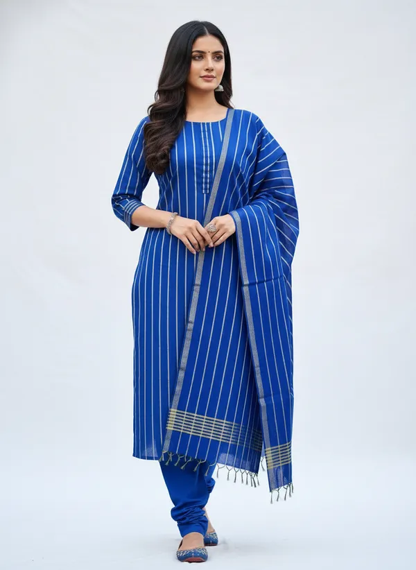 Royal_Blue_Banarasi_Cotton_Silk_Unstitched_Suit_Set_with_Dupatta_For_Women