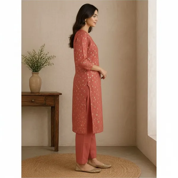 Peach_Banarasi_Unstitched_Suit_Fabric_|_Cotton_Silk_Dress_Material_with_Zari_Weaving