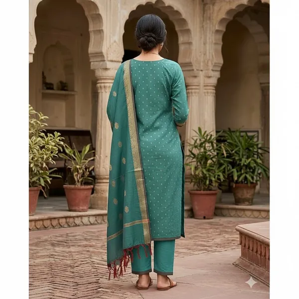 Sea_Green_Banarasi_Unstitched_Suit_Fabric_|_Cotton_Silk_Dress_Material_with_Zari_Weaving
