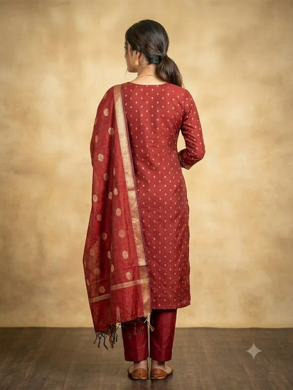 Maroon_Banarasi_Unstitched_Suit_Fabric_|_Cotton_Silk_Dress_Material_with_Zari_Weaving