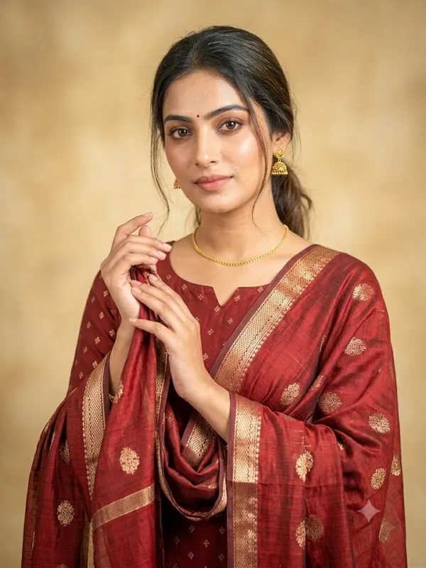 Maroon_Banarasi_Unstitched_Suit_Fabric_|_Cotton_Silk_Dress_Material_with_Zari_Weaving