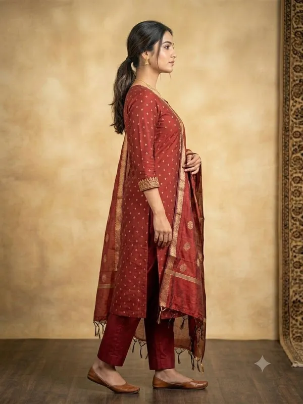 Maroon_Banarasi_Unstitched_Suit_Fabric_|_Cotton_Silk_Dress_Material_with_Zari_Weaving